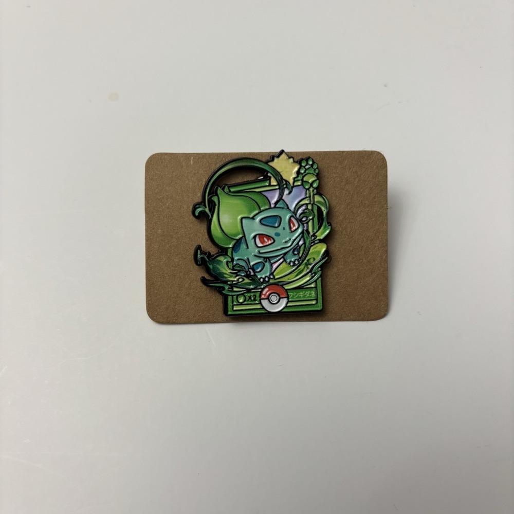 Pokémon Bulbasaur Enamel Lapel Pin Green Metal Animation Collectible